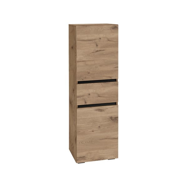 Висок шкаф за баня от декор от дъб  в естествен цвят 38x130 cm Wisla – Støraa-image-2
