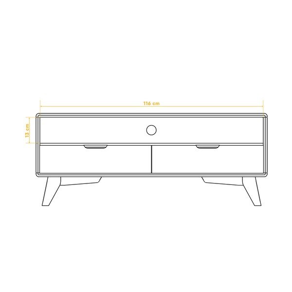 Масичка за телевизор от букова дървесина 120x48 cm Greg - The Beds-image-3