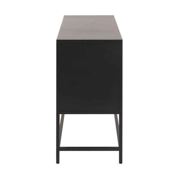 Черен метален нисък скрин 125x75 cm Newcastle – Actona-image-4