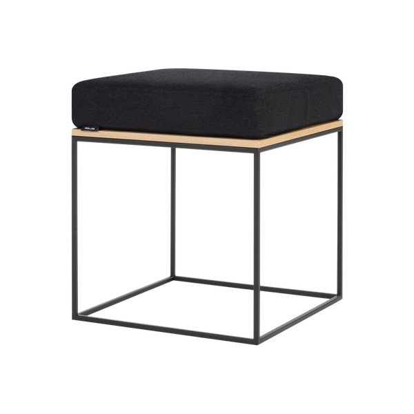 Черен тапициран стол Feo – noo.ma
