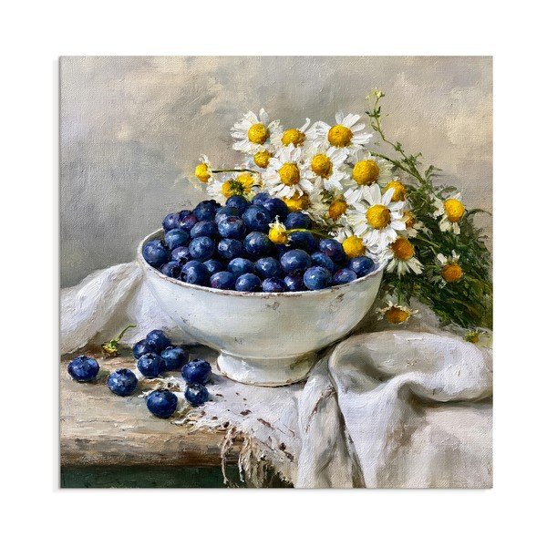 Печатна върху платно картина 32x32 cm Blueberry Bowl – Styler