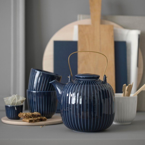 Тъмносиня порцеланова чаша Kähler Design Hammershoi, 200 ml-image-1