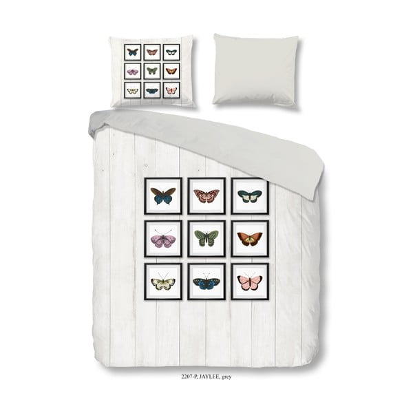 Памучен чаршаф за двойно легло с две възглавници Jaylee, 200 x 200 cm - Good Morning