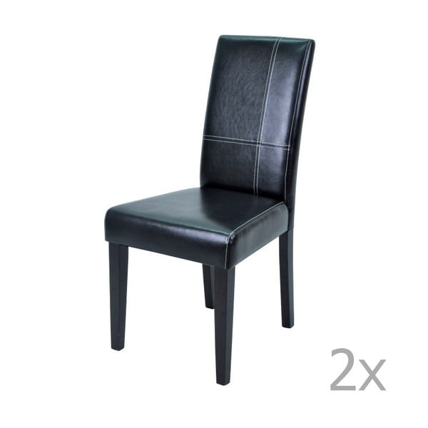 Sada 2 černých jídelních židlí 13Casa Pollie