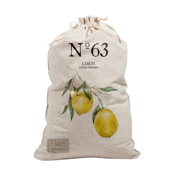 Чанта за пране от плат Чанта , височина 75 cm Lemons - Really Nice Things