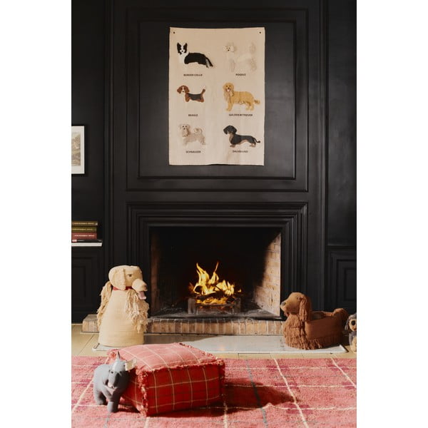 Ръчно изработен червен памучен килим подходящ за пране 90x120 cm Tartan Vintage Red – Lorena Canals-image-3