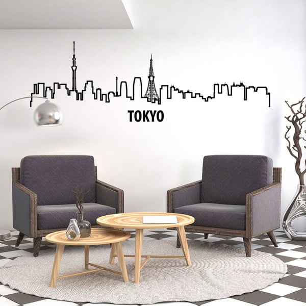 Стикер за стена във формата на очертанията на град Токио - Ambiance