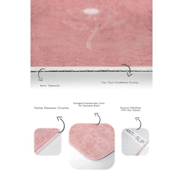 Розови кадифени постелки за баня в комплект от 2 бр. 60x100 cm – Mila Home-image-3