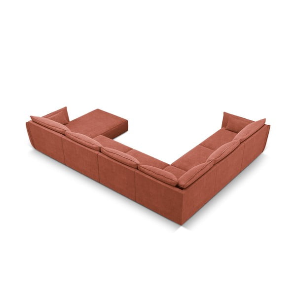 Червен ъглов диван (ляв ъгъл) Vanda - Mazzini Sofas-image-3