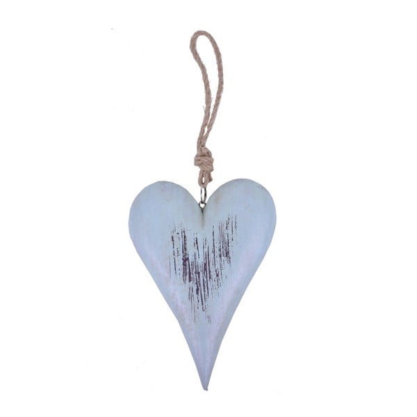 Tyrkysově modré závěsné srdce Ego Dekor Harry, 14 cm