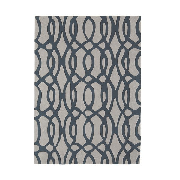 Vlněný koberec Wire Blue 160x230 cm