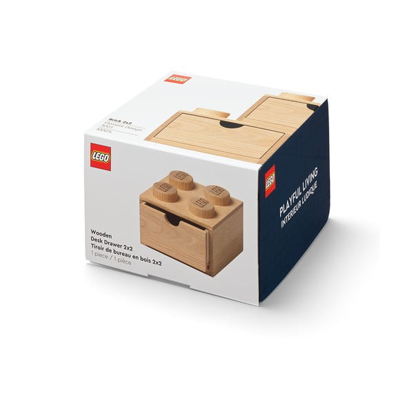 Детска кутия за съхранение, изработена от дъбова дървесина Wood - LEGO®-image-4