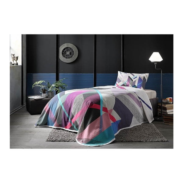 Комплект от памучна покривка за легло, чаршаф и калъфка за възглавница Polo V3 Grey, 160 x 230 cm - Taç