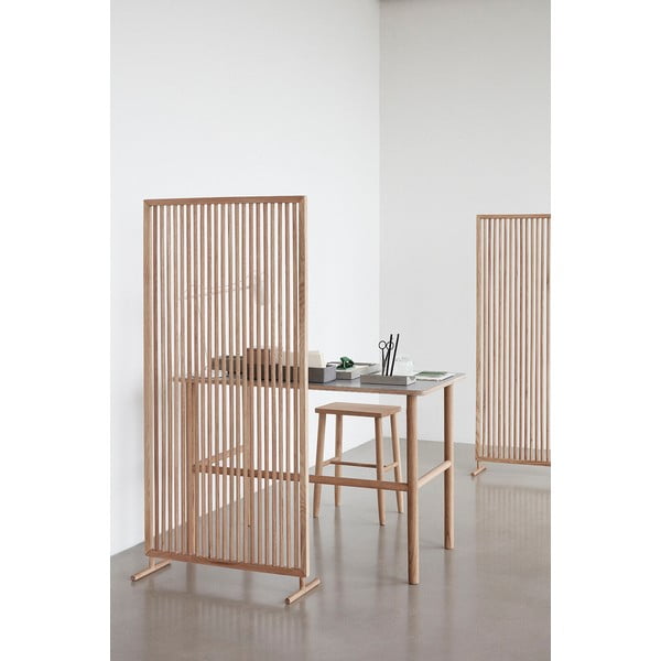 Бар стол от масивен дъб в естествен цвят (височина на седалката 52 cm) Folk – Hübsch-image-1