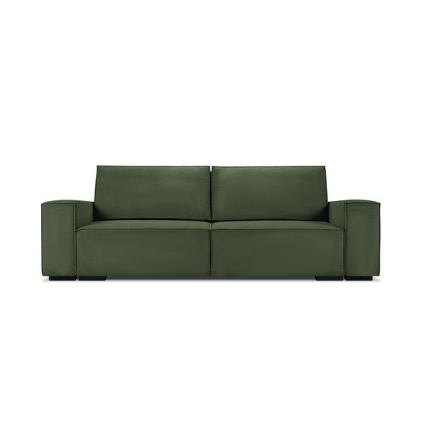 Разтегателен диван от зелен велур Azalea - Mazzini Sofas-image-2