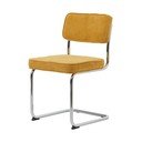 Жълт велурен трапезен стол Rupert – Unique Furniture