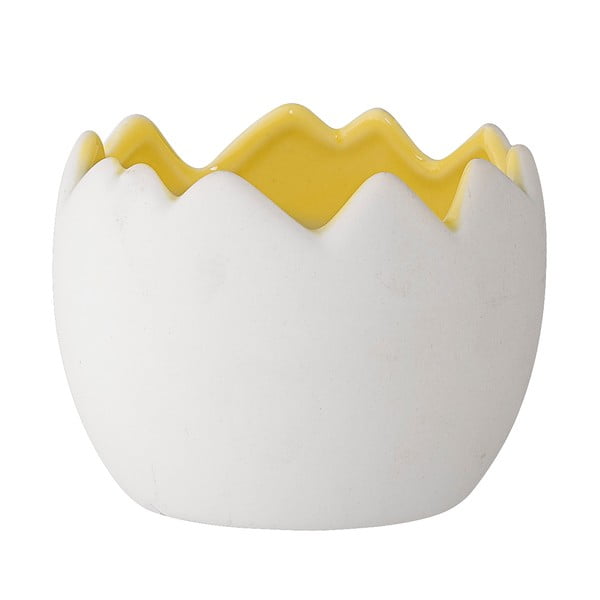 Керамичен яйцевиден съд с жълти детайли , , ⌀ 9 см - Bloomingville