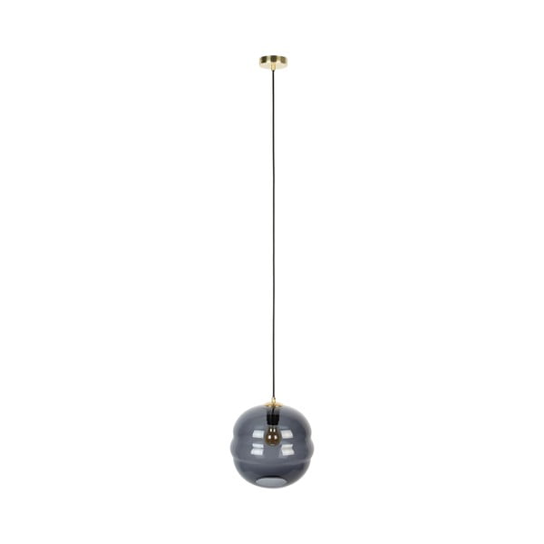 Сива висяща лампа със стъклен абажур ø 28 cm Lauren - White Label