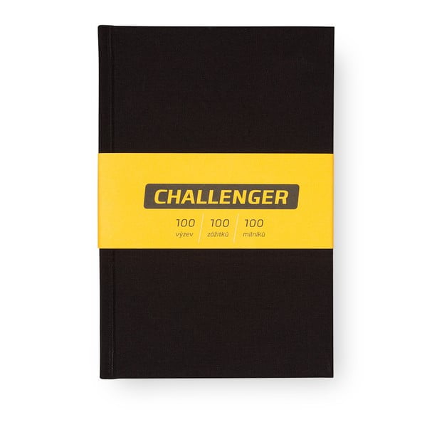 Черна мотивационна тетрадка за мъже Challenger - Bloque.