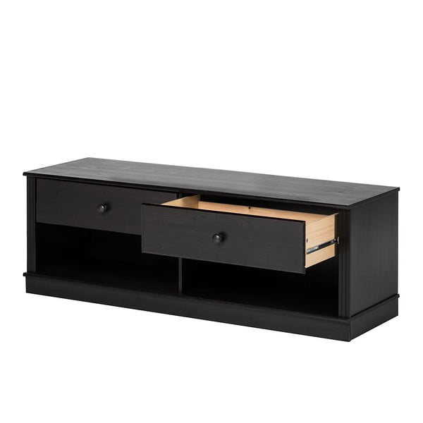 Тъмнокафява маса за телевизор от масивен бор 137x47 cm Anita – Støraa-image-3