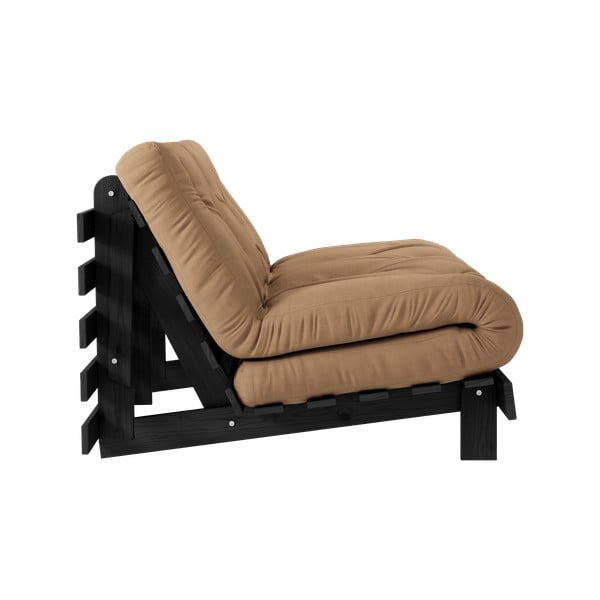 Кафяв разтегателен диван 140 cm Roots Black Night – Karup Design-image-4