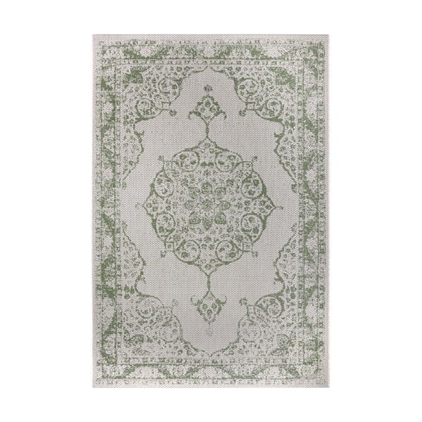 Зелен и бежов килим на открито Осло, 120 x 170 cm - Ragami