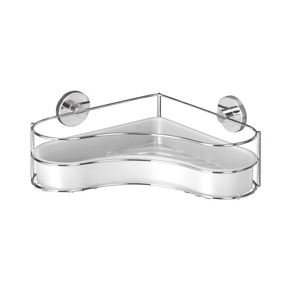 Samodržící rohová polička s miskou Wenko Vacuum-Loc Milazzo, nosnost až 33 kg-image-2