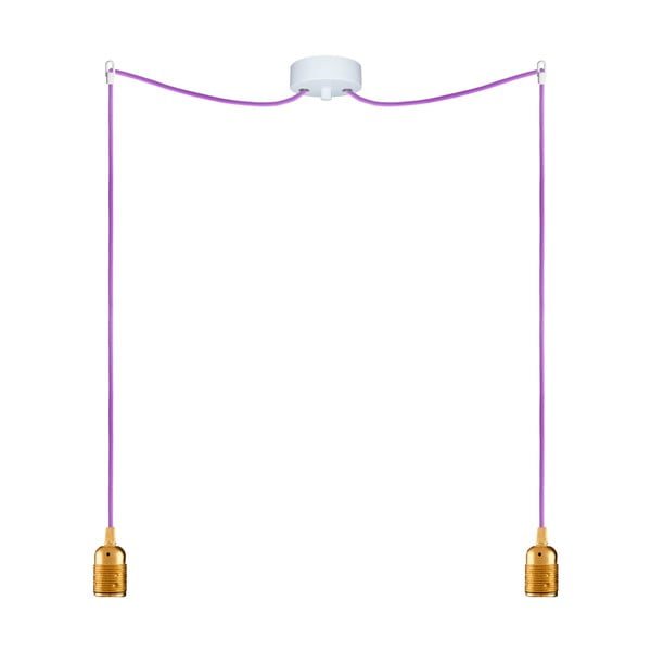 Dva závěsné kabely Uno, zlatá/fialová