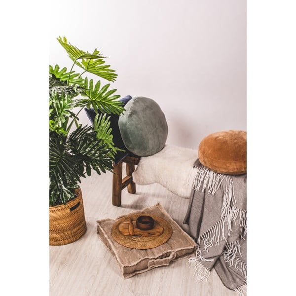 Зелена декоративна възглавница от микрофибър Marshmallow, ø 40 cm - Tiseco Home Studio-image-2