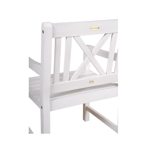 Бяло градинско кресло от масивно дърво Malmö – Garden Pleasure-image-2