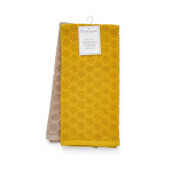 Комплект от 3 памучни кърпи за чай , 45 x 65 cm Honeycomb - Cooksmart ®