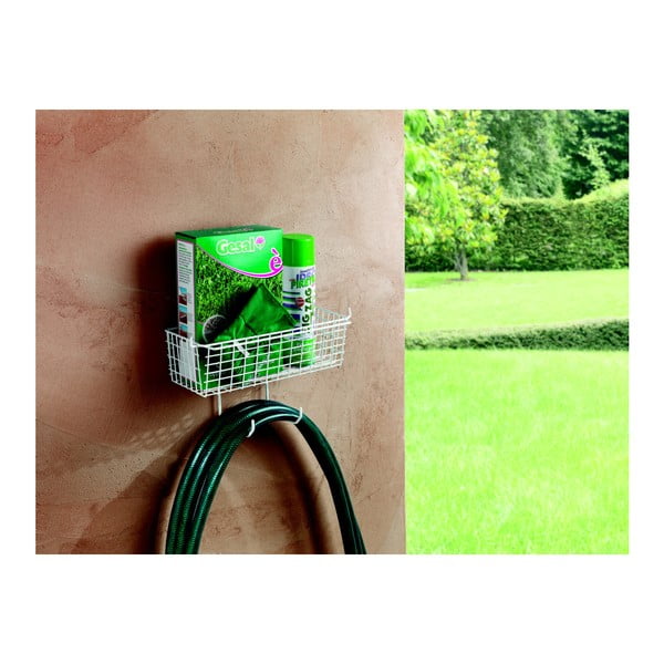 Стенна поставка за маркуч с място за съхранение - Metaltex-image-4