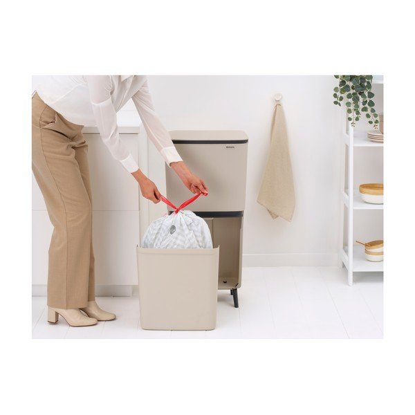 Светлосиво пластмасово кошче за боклук 20+25 l за рециклиране SortUp Recycle Hi – Brabantia-image-3