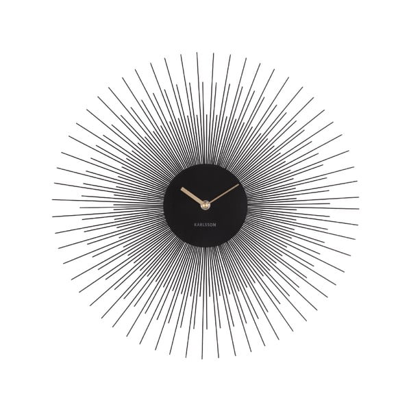 Черен стенен часовник , ø 45 cm Peony - Karlsson