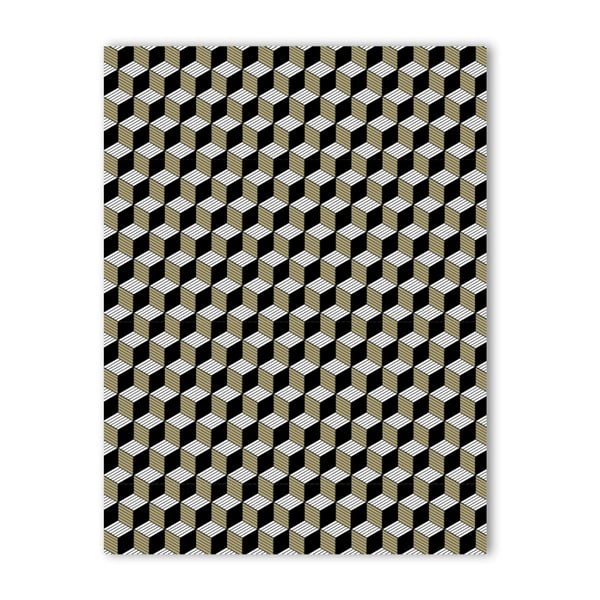 Plakát na bavlněném papíře Funky Milk Geometrik Mel, 50 x 70 cm