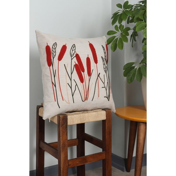 Ленена декоративна възглавница 43x43 cm Straw – Mioli Decor-image-2