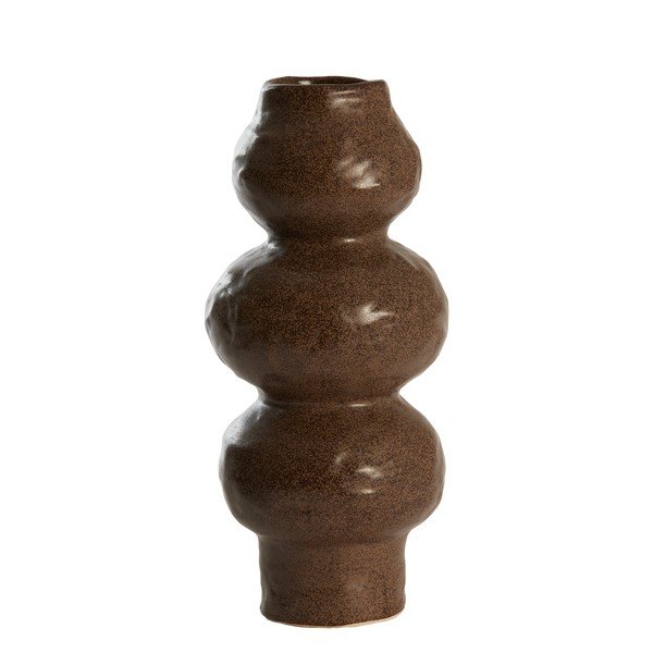 Кафява керамична ваза (височина 33,5 cm) Rogano – Light & Living