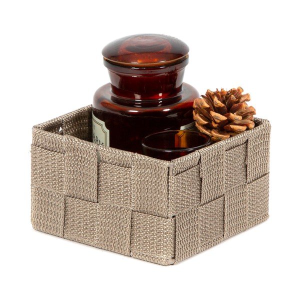 Светлокафяв органайзер за баня , 12 x 12 cm Stan - Compactor-image-1