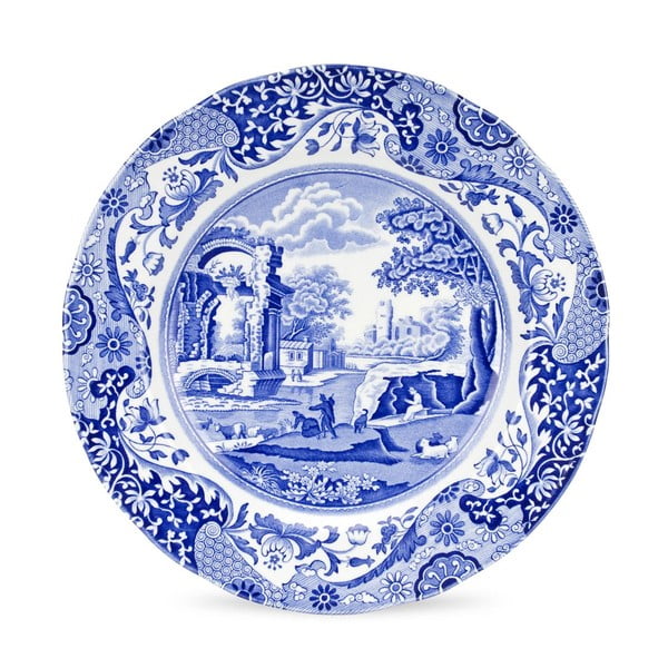 Комплект от 4 чинии в бяло и синьо Синя италианска, ø 27 cm - Spode
