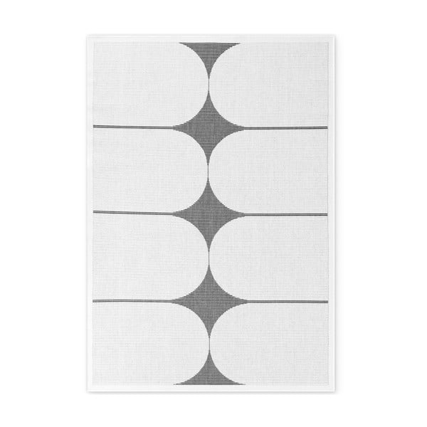 Черно-бял килим за открито и закрито 200x290 cm Duet Bowen – NORTHRUGS