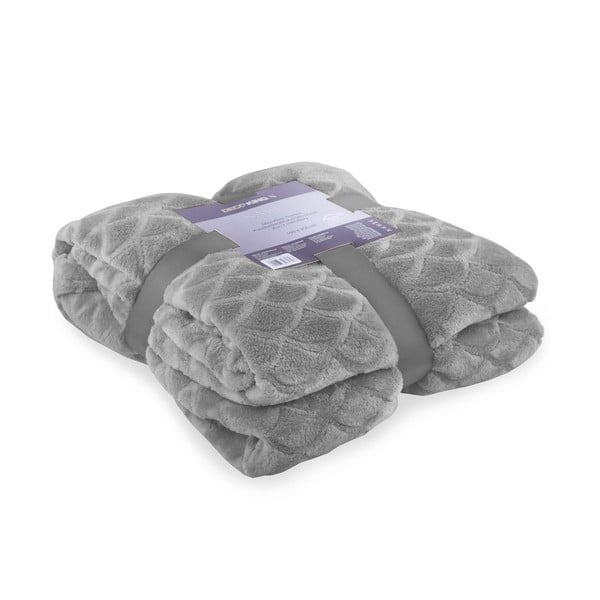 Сиво одеяло от микрофибър , 220 x 240 cm Sardi - DecoKing