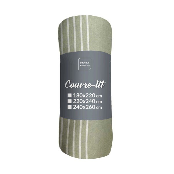 Зелено покривало за легло 240x260 cm Adele – douceur d'intérieur