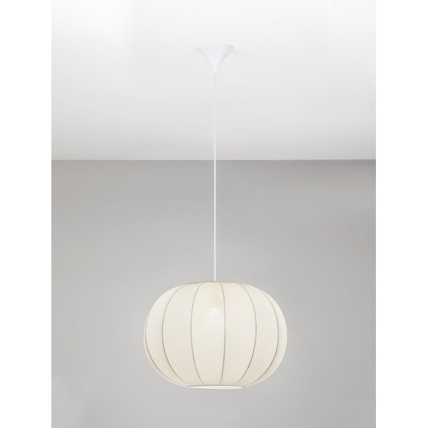Текстилно висящо осветително тяло в матово бял цвят ø 50 cm Delina – Nova Luce-image-3