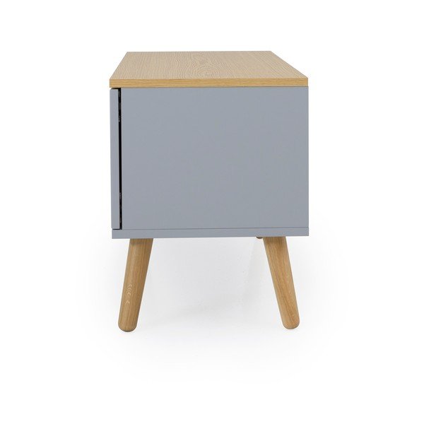 Сива пейка с крака от дъбово дърво Dot - Tenzo-image-4