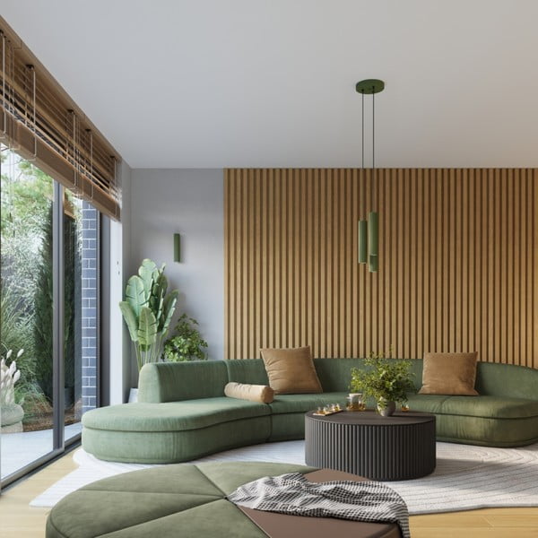 Зелено висящо осветително тяло ø 19,5 cm Gleam – Sollux-image-2