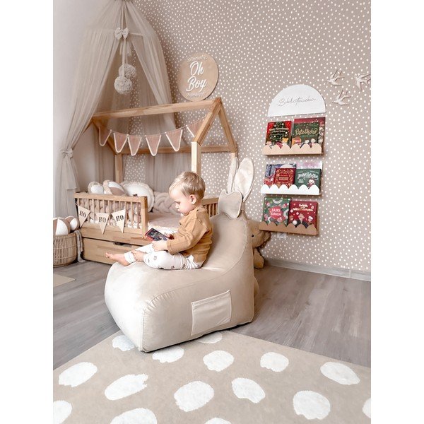 Бежов детски пуф Funny Bunny – The Brooklyn Kids-image-2