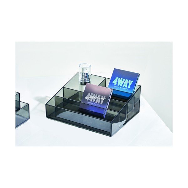 Матово черен органайзер за козметика за баня от рециклирана пластмаса Nail Station - iDesign-image-1