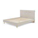 Бежово тапицирано двойно легло с решетка 160x200 cm Tory - Bobochic Paris