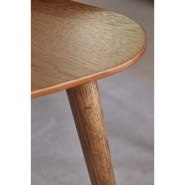 Кафяви масички за кафе в комплект от 2 бр. от декор от дъб  70x100 cm Adda – Unique Furniture-image-3