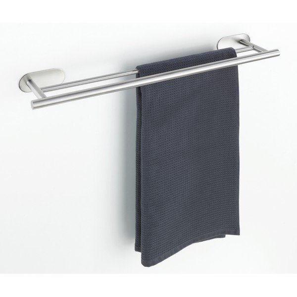 Матово-сребриста самозалепваща поставка за кърпи от неръждаема стомана Orea Duo – Wenko-image-1